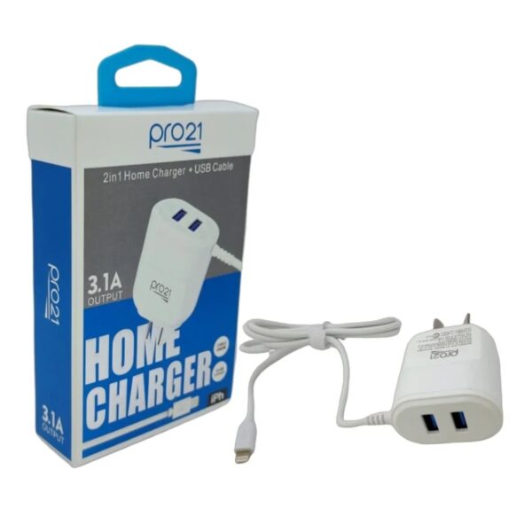 Cargador Pro21 Home Charger 3.1A Iphone