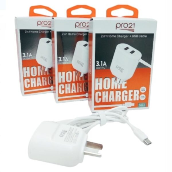 Cargador Pro21 Home Charger 3.1A Tipo C