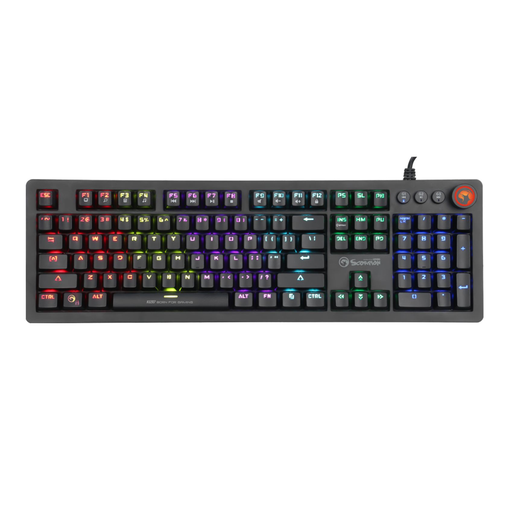 TECLADO GAMING MARVO MECANICO- KG917