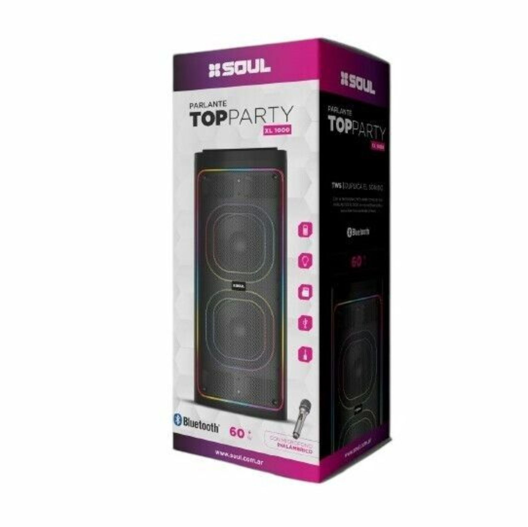 PARLANTE SOUL XL1000 PARTY 60W 8"
